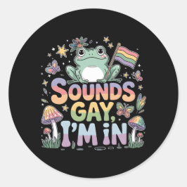 Adesivo Redondo Soa Gay, estou no Design Sapo