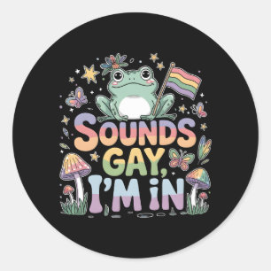 Adesivo Redondo Soa Gay, estou no Design Sapo