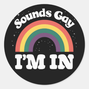 Adesivo Redondo Soa Gay no mês do Orgulho LGBTQ