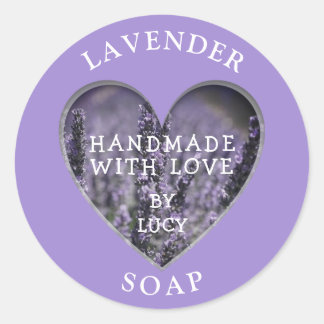 Adesivo Redondo Soap de Lavanda Personalizado