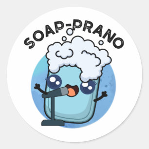 Adesivo Redondo Soap-Prano Cute Soprano Soap Pun