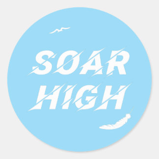 Adesivo Redondo Soar Alta Automotivação Ame Afirmação Positiva