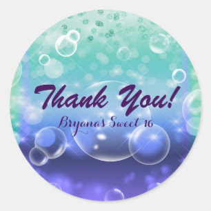 Adesivo Redondo Sob o Favor do Partido do Mar Tropical