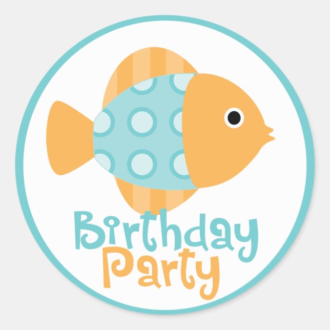 Adesivo Redondo Sob o Mar (Frente)