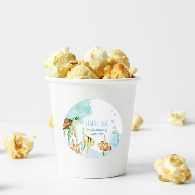 Adesivo Redondo Sob o mar (Criador carregado)