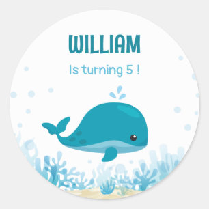 Adesivo Redondo Sob O Mar Animais