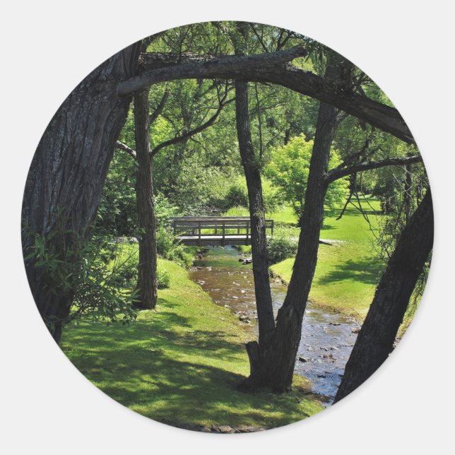 Adesivo Redondo Sob uma copia de Willows (Frente)