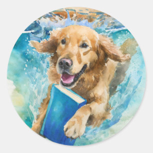 Adesivo Redondo Sober Dog Rastreando com Grande Recuperação de Liv