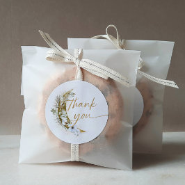 Adesivo Redondo Sobre a Lua Boho Dourada Poeira e Nuvens