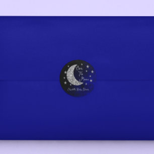 Adesivo Redondo Sobre O Chá de fraldas Da Lua