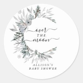 Adesivo Redondo Sobre o Chá de fraldas da Lua