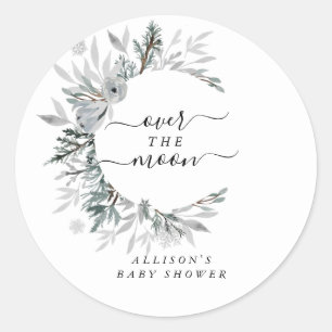 Adesivo Redondo Sobre o Chá de fraldas da Lua