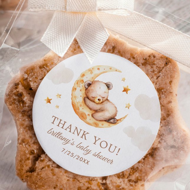 Adesivo Redondo Sobre o Sapato do Bear da Lua Obrigado (Criador carregado)