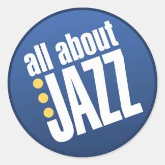 Adesivo Redondo Sobre os Jazz Stickers