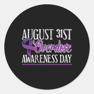 Adesivo Redondo Sobredosagem do fármaco Agosto 31 Roxo