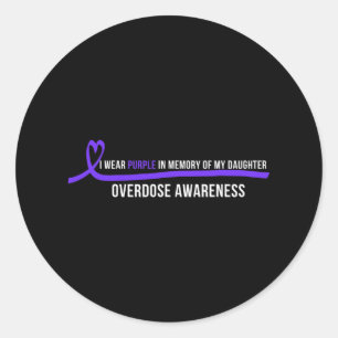 Adesivo Redondo Sobredosagem Filha Sensibilização Eu Visto Roxo