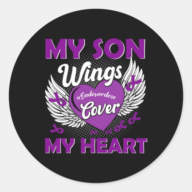 Adesivo Redondo Sobredosagem Medicamentosa Sensibilização Roxos Pr (Frente)