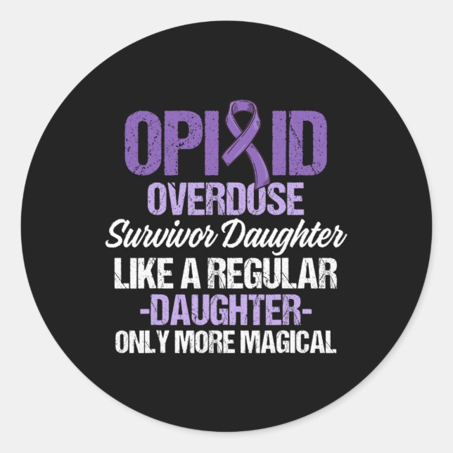 Adesivo Redondo Sobredosagem Opióide Sobrevivência do Guerreiro 58 (Frente)