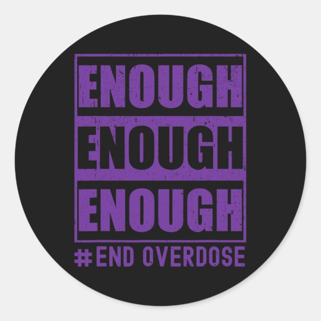 Adesivo Redondo Sobredosagem Sensibilização suficiente para a sobr (Frente)