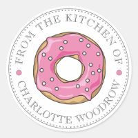 Sobremesa de Donut Rosa Fofo Com Confeitos