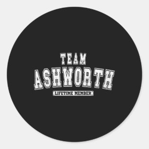 Adesivo Redondo Sobrenome da Família Team Ashworth Lifetime Member