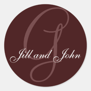 Adesivo Redondo Sobrenome G inicial mais nome