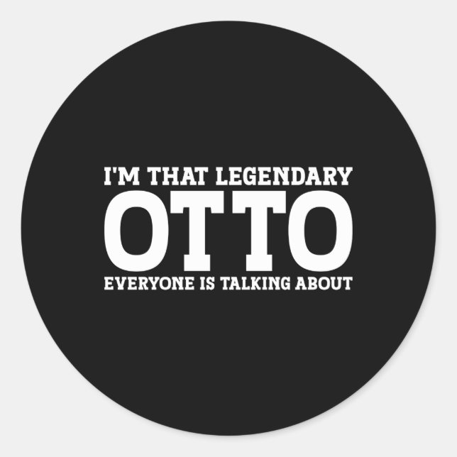 Adesivo Redondo Sobrenome Otto Surname Team Otto (Frente)