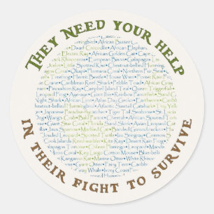 Adesivo Redondo Sobrevivência/Ajuda