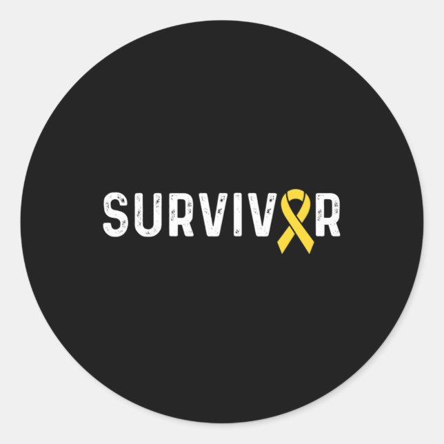 Adesivo Redondo Sobrevivência da Fita de Conhecimento do Cancer In (Frente)
