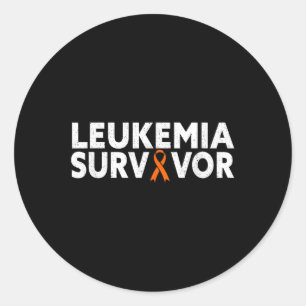 Adesivo Redondo Sobrevivência da Leucemia - Banda Laranja Mês de C