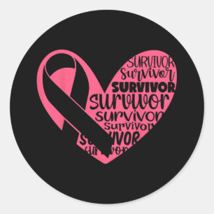 Adesivo Redondo Sobrevivência do Cancer da mama