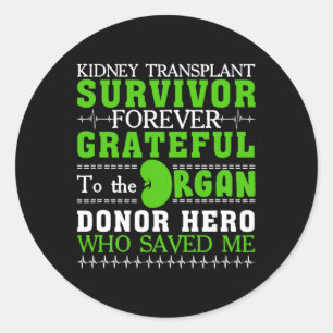 Adesivo Redondo Sobrevivência do transplante renal Orgão Doador re