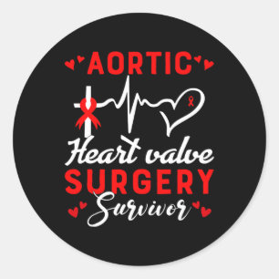 Adesivo Redondo Sobrevivente à cirurgia da válvula cardíaca aórtic