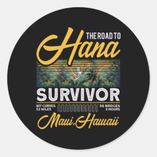 Adesivo Redondo Sobrevivente da Estrada para Hana Palma Curva Maui