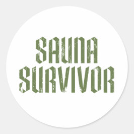 Adesivo Redondo Sobrevivente da Sauna 05