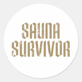 Adesivo Redondo Sobrevivente da Sauna 07