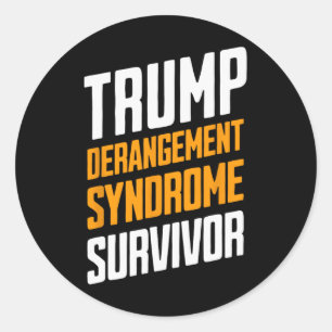 Adesivo Redondo Sobrevivente da Síndrome da Derrota de Trump