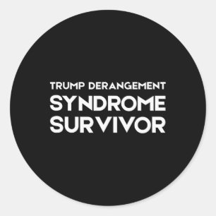Adesivo Redondo Sobrevivente da Síndrome da Derrota de Trump 2