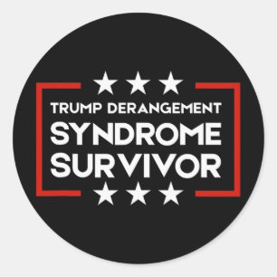 Adesivo Redondo Sobrevivente da Síndrome de Derangement Trump 
