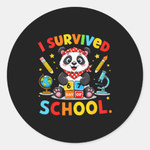 Adesivo Redondo Sobrevivi 67 Dias De Escola Piada Engraçada Profes