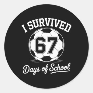Adesivo Redondo Sobrevivi 67 Dias De Futebol De Meninos Da Escola