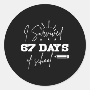 Adesivo Redondo Sobrevivi 67 Dias De Professores Alunos Da Escola