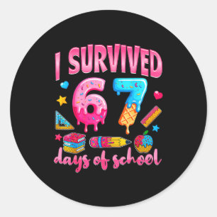 Adesivo Redondo Sobrevivi 67 Dias De Professores Alunos Da Escola