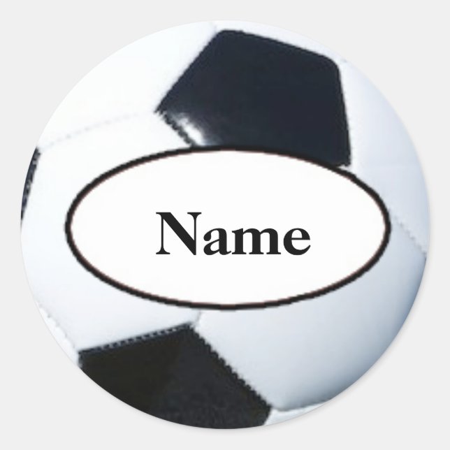 Adesivo Redondo Soccer ball with your name on it  (Frente)