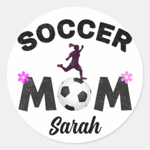 Adesivo Redondo Soccer Mãe