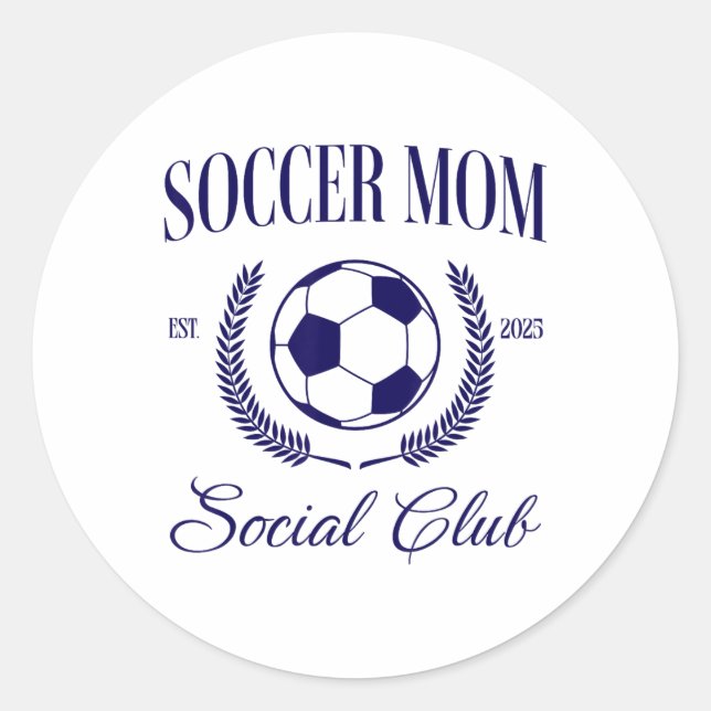 Adesivo Redondo Soccer Mom _2  (Frente)