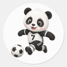 Adesivo Redondo Soccer Panda Classic Round Sticker