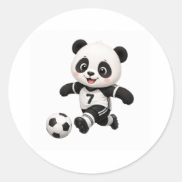 Adesivo Redondo Soccer Panda Round Sticker