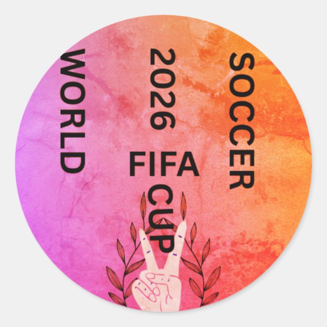 ADESIVO REDONDO SOCCER WORLD CUP 2026 (Frente)
