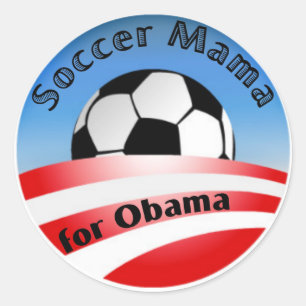 Adesivo Redondo SoccerMamaforObama